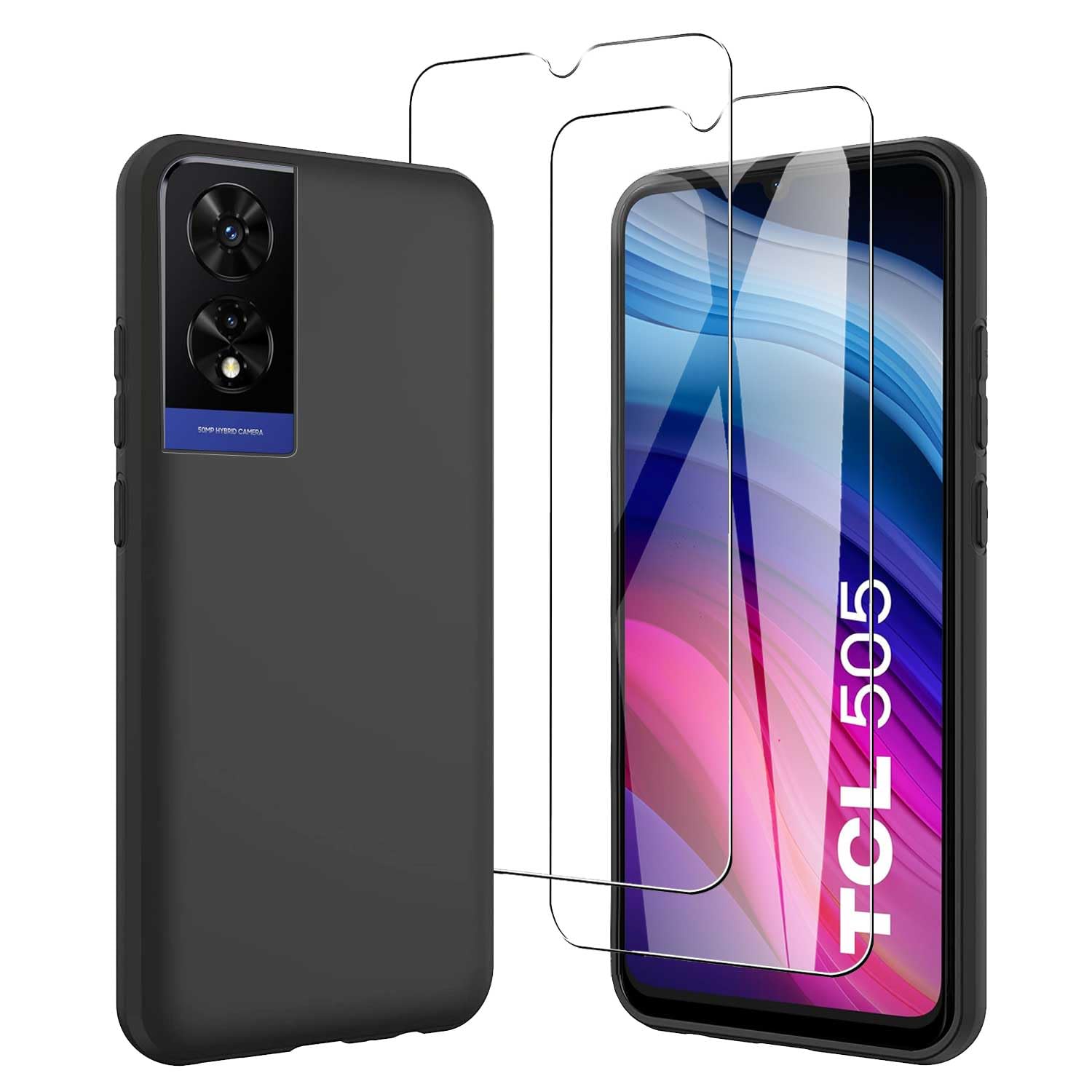 JDXHFF Cover Compatibile Con TCL 40 SE (6.75) E 1 Pezzi Pellicola