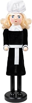14" Pilgrim Woman Wooden Fall Harvest Thanksgiving Nutcracker