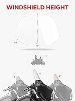 Vista 7 de Amazicha Parabrisas redondo transparente de 13 pulgadas compatible con Harley Davidson Touring Electra Glide Ultra Classic Street Glide Ultra