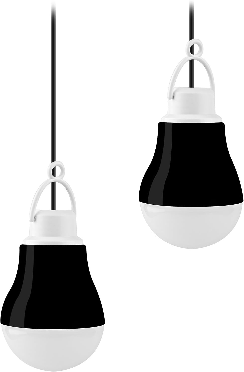[2-Pack] KOBRA USB LED Light Bulbs For Camping, Emergency, And Night Light - 5W 40" Wire (Black)