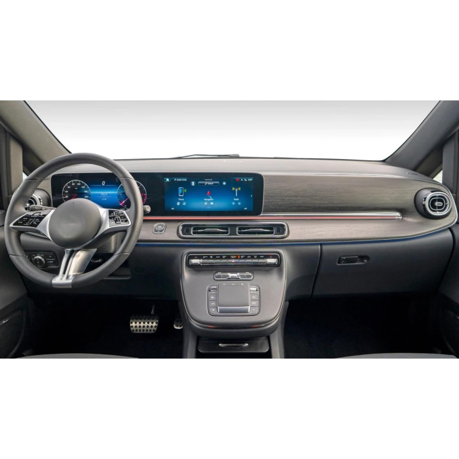 GPS Proteggi Schermo per Mercedes Benz V-Class 2024,AntiGraffio Navigazione per Auto Schermo in Vetro Temperato Pellicola Protettiva,A-Matte