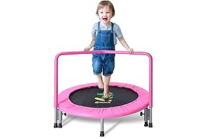 Little Tikes Trampoline Toddler: 36'' Mini Folding Safety Trampoline with Indoor/Outdoor Use