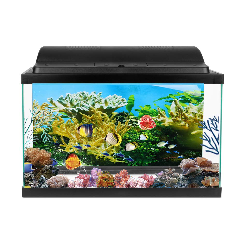 Adesivo in PVC Piante acquatiche Acquario Sfondo Poster Decorazione acquario (122 * 50 cm)