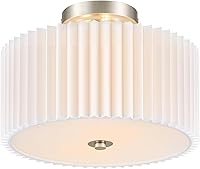 Vista 16 de VONLUCE Lámpara de techo semiempotrada, lámpara de techo de 18 pulgadas con forma difusa, lámpara moderna para dormitorio, sala de estar, entrada