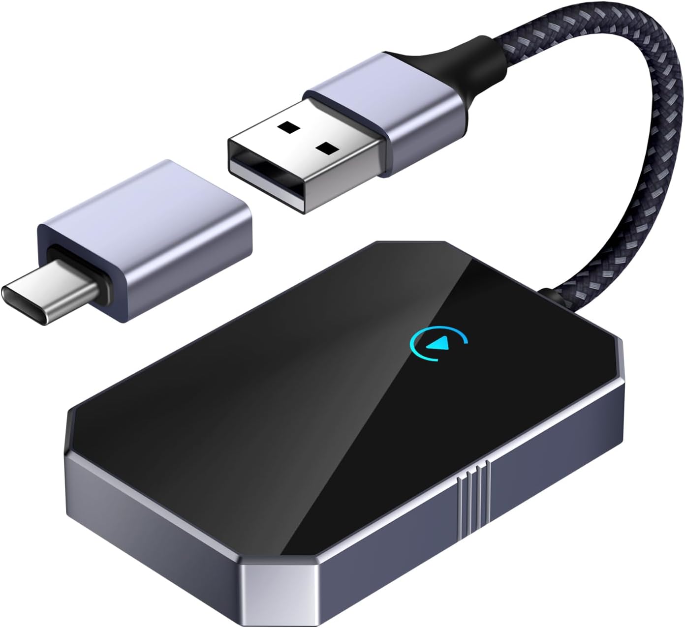 Wireless Carplay Adapter for iPhone, 2025 Upgraded Converts Wired to Apple CarPlay Wireless Adapter Compatible with iPhone iOS 10+ and Cars from 2015