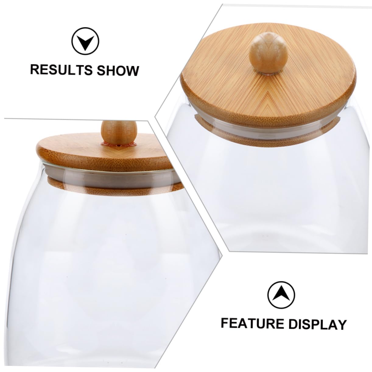 MAGICLULU 2 Stabile Vorratsgläser mit Bambusdeckel 900ml aus Borosilikatglas für Kekse Süßigkeiten und Trockenfrüchte Wiederverwendbar