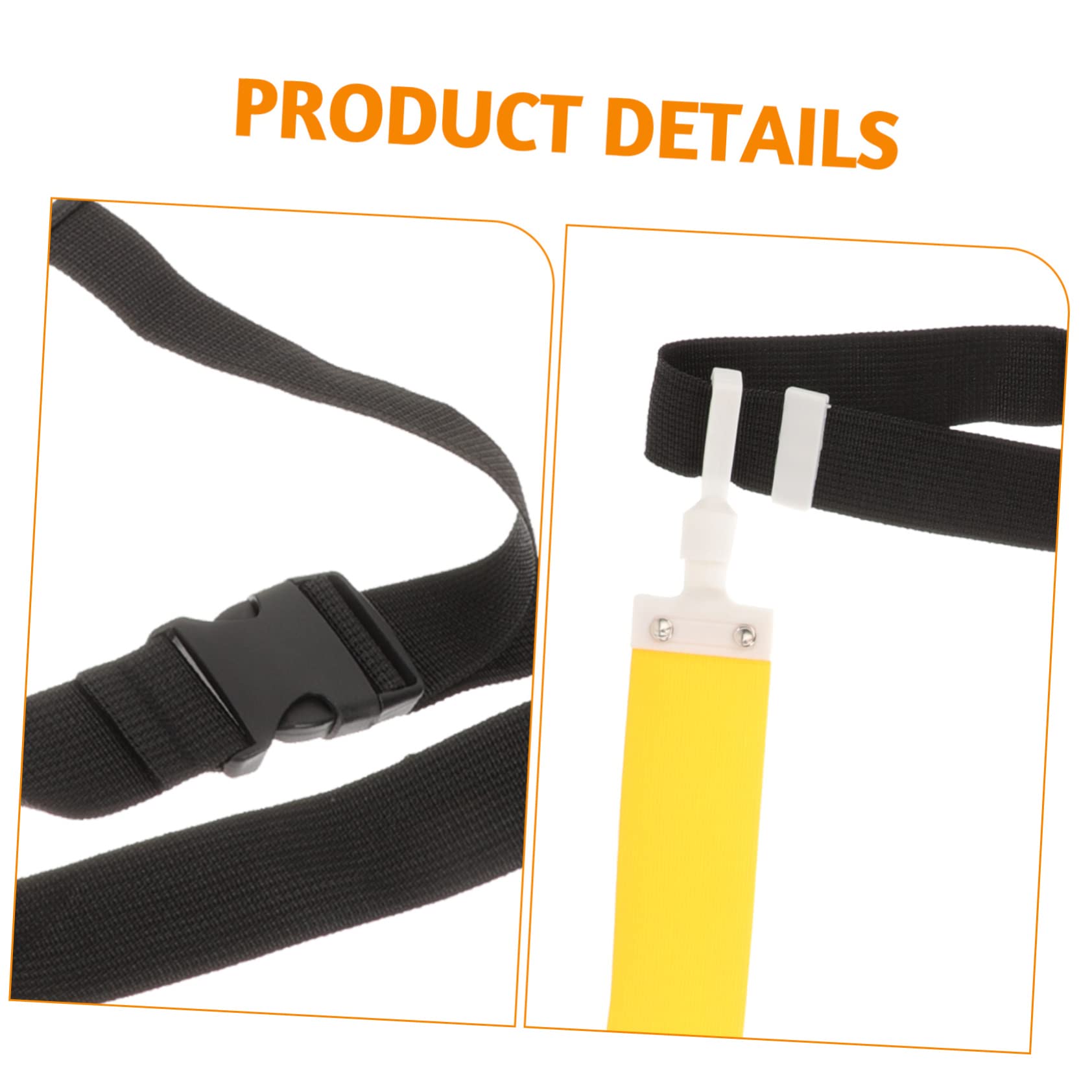 GAROZATION Football Flag Belt Rugby Waist Belt for Outdoor Games Easy to Use Football Equipment with Moveable Flags for Training and Fun