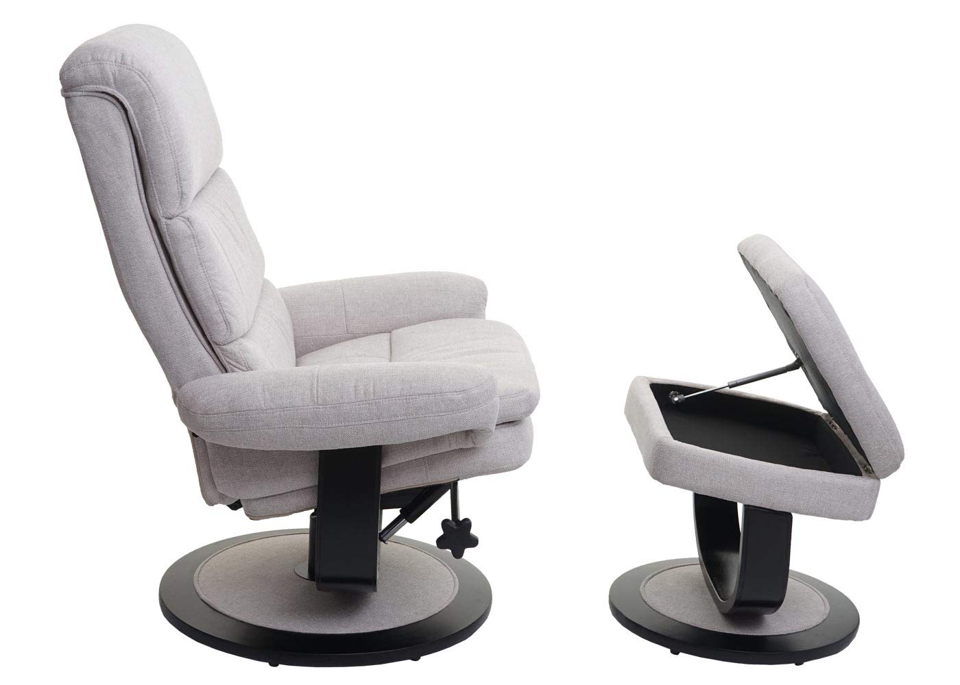 Mendler HWC-C16 - Sillón de relax (con compartimento de almacenamiento), color beige