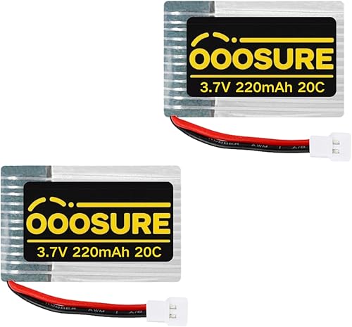 Paquete de 2 baterías de iones de litio 702025 20C 220mAh 3.7V 1S1P con enchufe XH2.54 para ciertos drones, equipos de belleza, máquina de