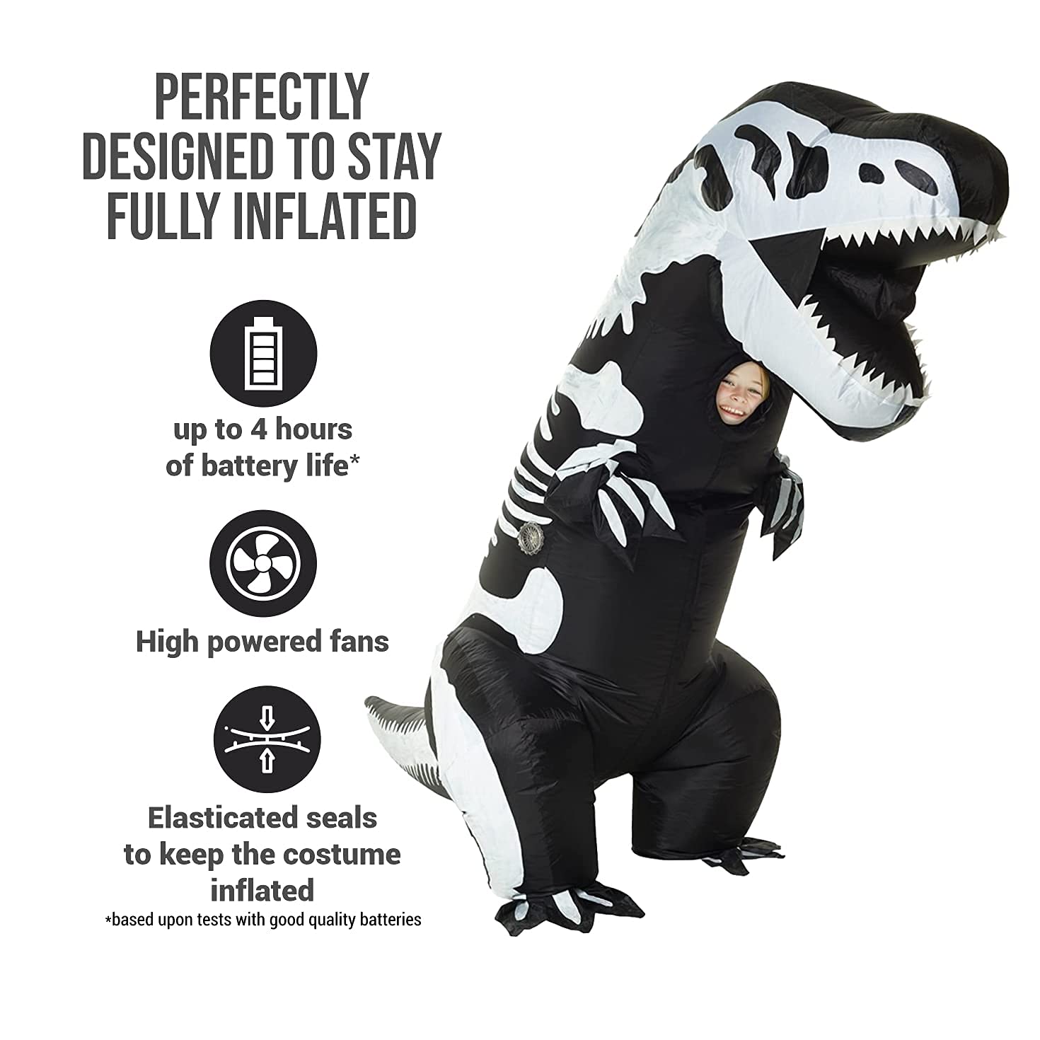 Morph Giant TRex Skeleton Inflatable Kids