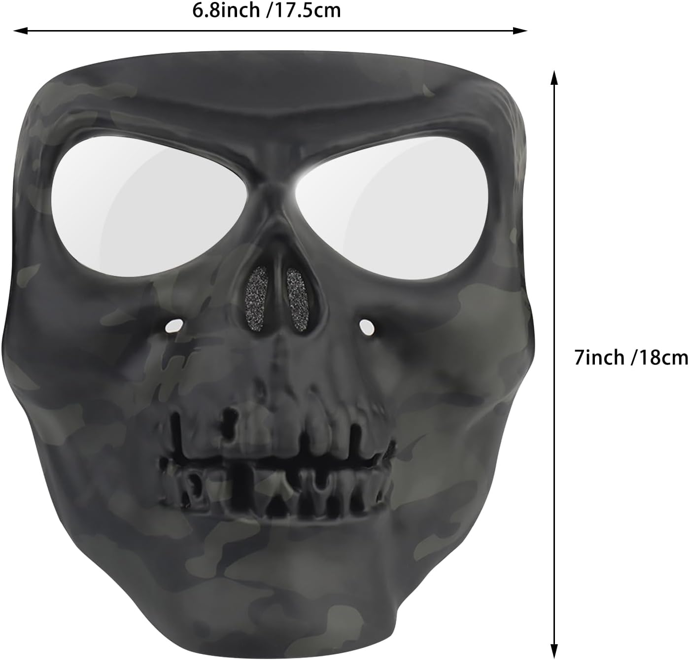 AOUTACC Airsoft Mask,Mask Full Face with Goggles,Paintball Mask Protective Adjustable Mask for Halloween Paintball Game Cosplay Outdoor