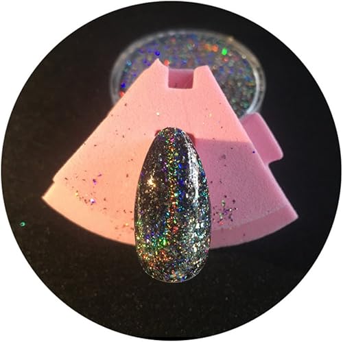 Miniatura 3 de Joyeee Arte de uñas con purpurina mágica espejo brillante cromo polvo de uñas efecto arco iris para bricolaje maquillaje uñas puntas decoración