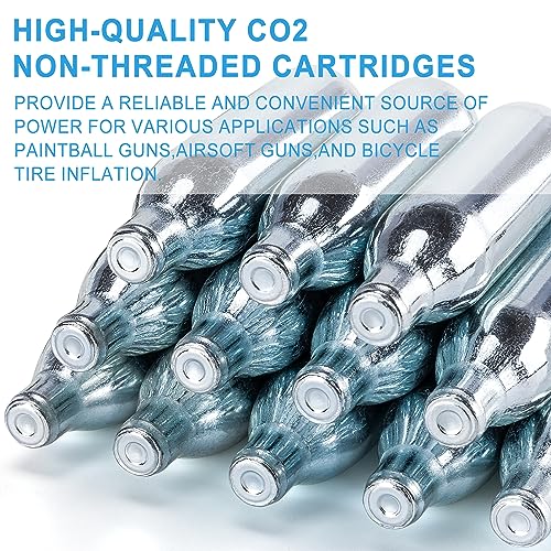 CXWXC CO2 co2 kapseln 8g/12g – Hochreine CO2 Kapseln (99,9%), Stahlgehäuse, ölfrei & Anti‑Leck, gewindefrei Click‑Lock – für Luftdruck‑ & Pneumatikgeräte