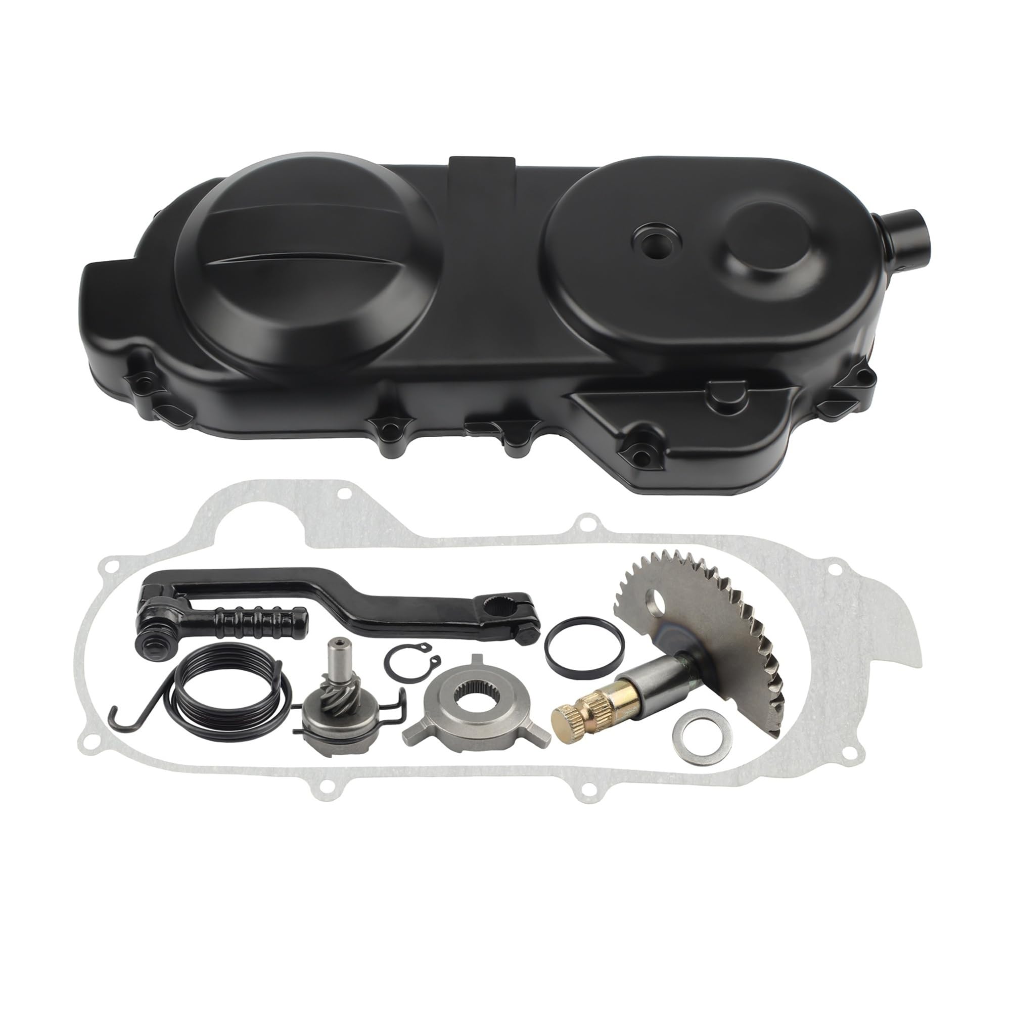139QMB 139QMA Motocicleta GY6 50cc 80cc Cárter Cubierta Del Motor Cubierta De La Correa Pie Arranque Trinquete Kit Scooter ATV Quad Go-Kart Piezas(Kit 1)