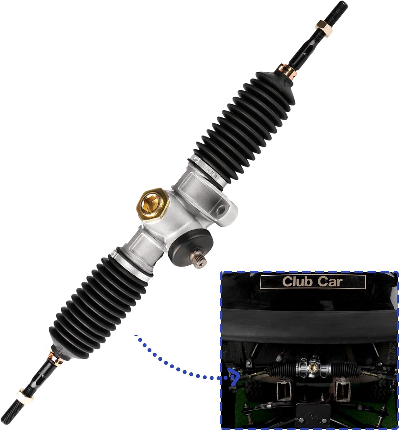 Panglong Club Car Precedent Steering Rack, Club Car Tempo Steering Rack, Golf Cart Steering Gear Box Assembly Suitable for 2004-Up Club Car Precedent and 2018-Up Tempo, OEM 102288601