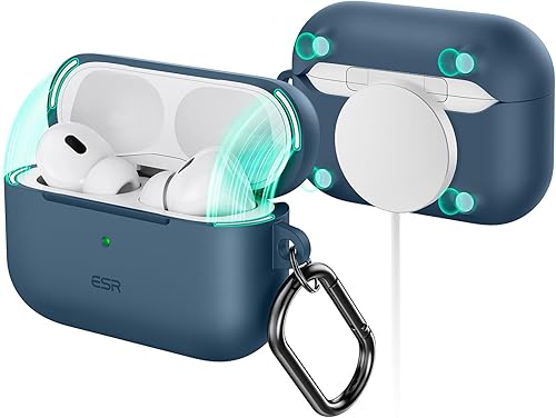 Miniatura 12 de ESR Funda para AirPods Pro 2 Case, Compatible con Airpods Pro Case de 2ª/1ª Generación (2023/2022/2019), Compatible con MagSafe, Cubierta de A- azul