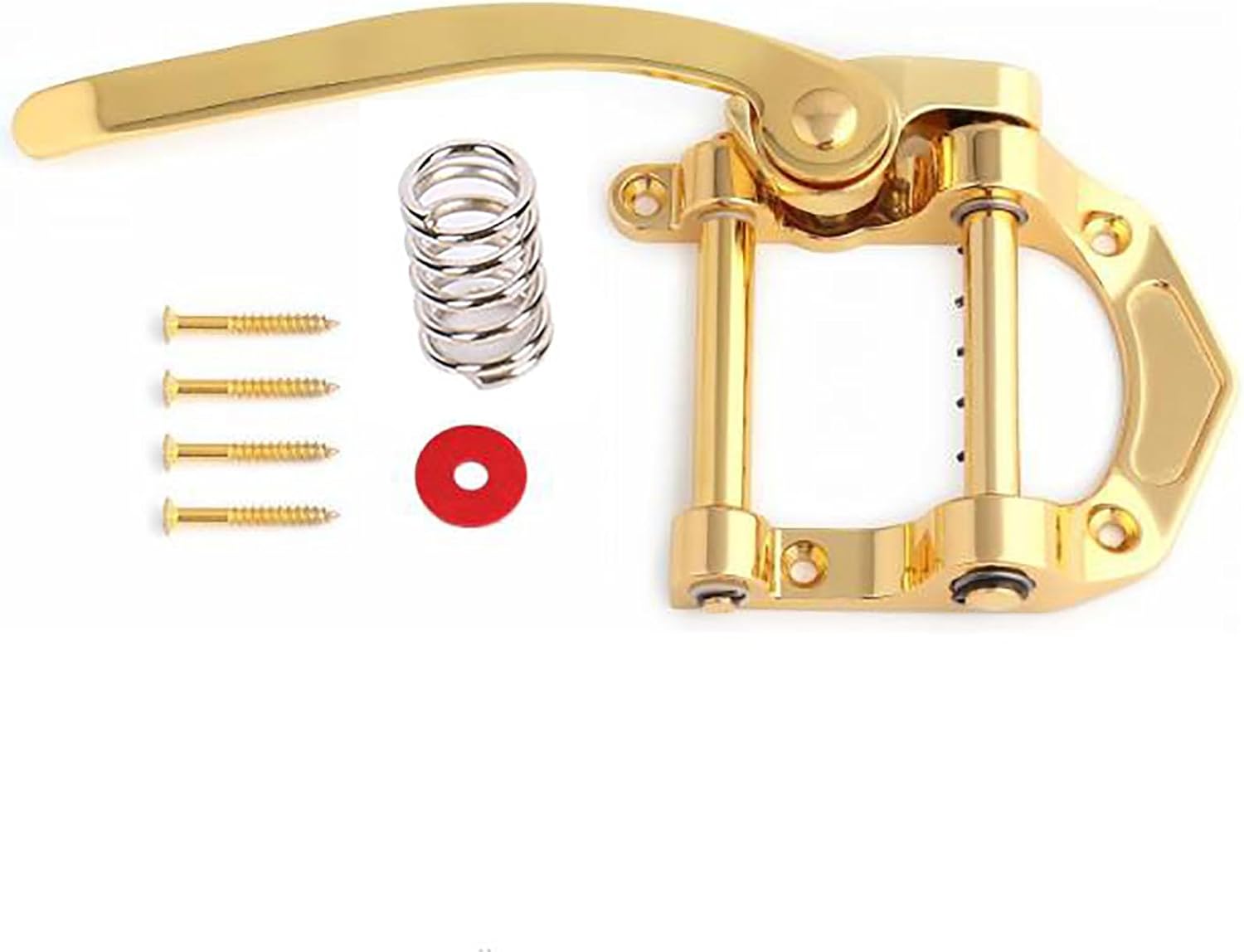 Bigsby Tremolo Guitar Vibrato Tailpiece Tremolo Bridge Flat Top Body Tremolo Vibrato Bridge Fits for Electric Guitars Gold