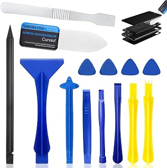 Disassembly Tool Set, 14 Piece Set, Case Opener, Mobile Phone Repair Tools, Disassemble Set for IPhone/iPad/Android, Repair, Curved Screen Disassembly, Thin Spatula, Multipurpose Maintenance Tool Kit