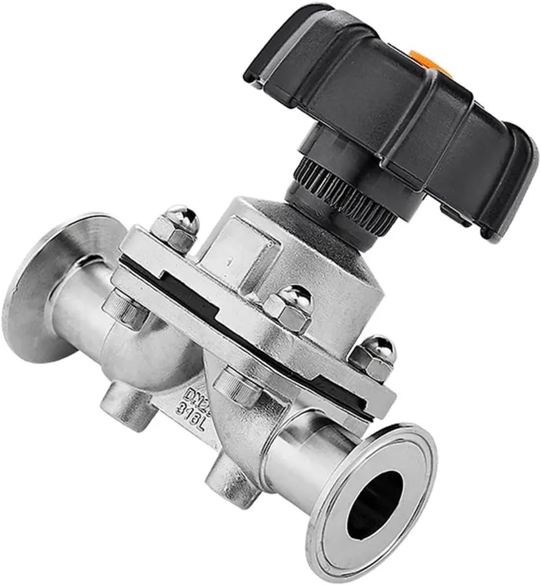 Fit 12.7mm-51mm Pipe OD X 1.5" 2" Tri Clamp Sanitary Diaphragm Valve SUS 316L Stainless Steel For Homebrew Beer Brewing(Split Diaphragm,32mm)