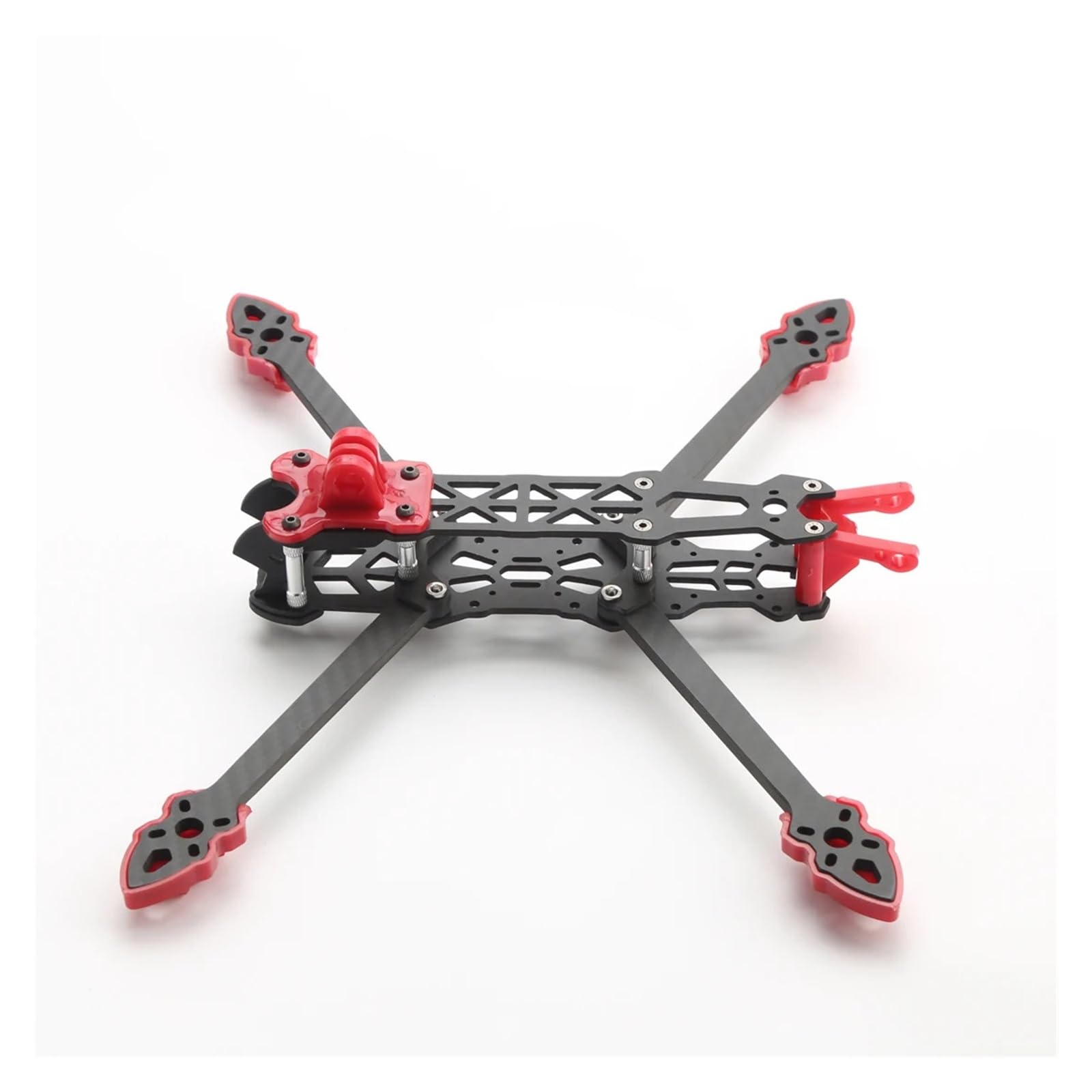 Marco de fibra de carbono Mark4 5inch 225mm brazo 5MM quadcopter | 145*172MM, 102g, placa sup./inf./lateral 2.5MM, soporte cámara 19*19mm(With Yellow Print)