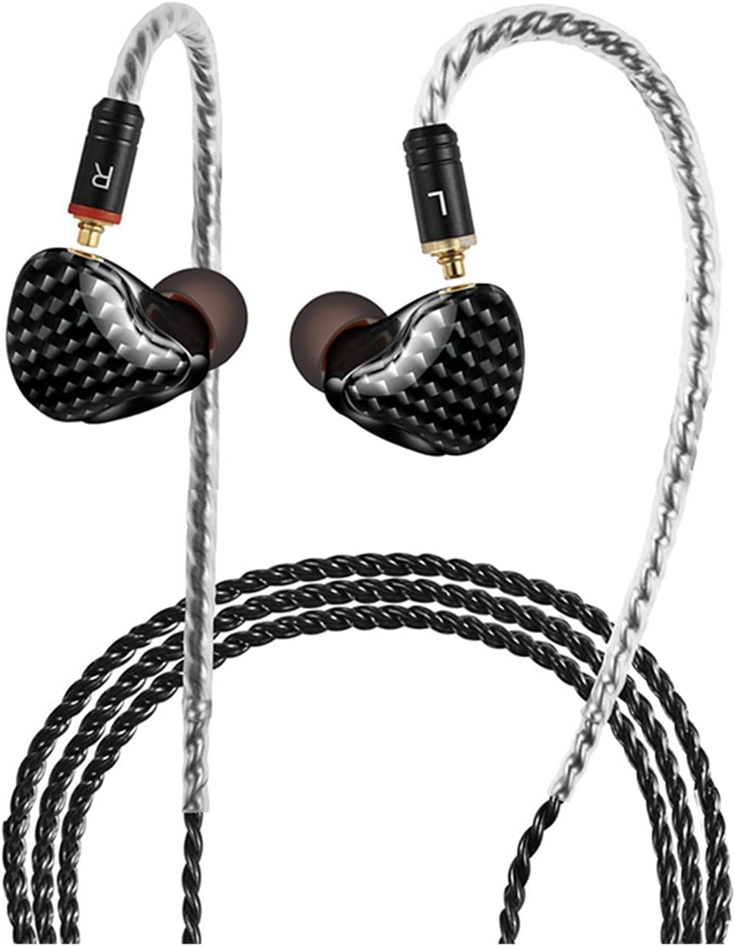 in Ear Monitors in Ear Headphone,Wired Earbuds Earphone/Headset with Detachable Cable/Noise-Isolating Sweatproof Sports Earphones,HiFi Bass Dual Drivers Headphone for Musician (Mixed Color)