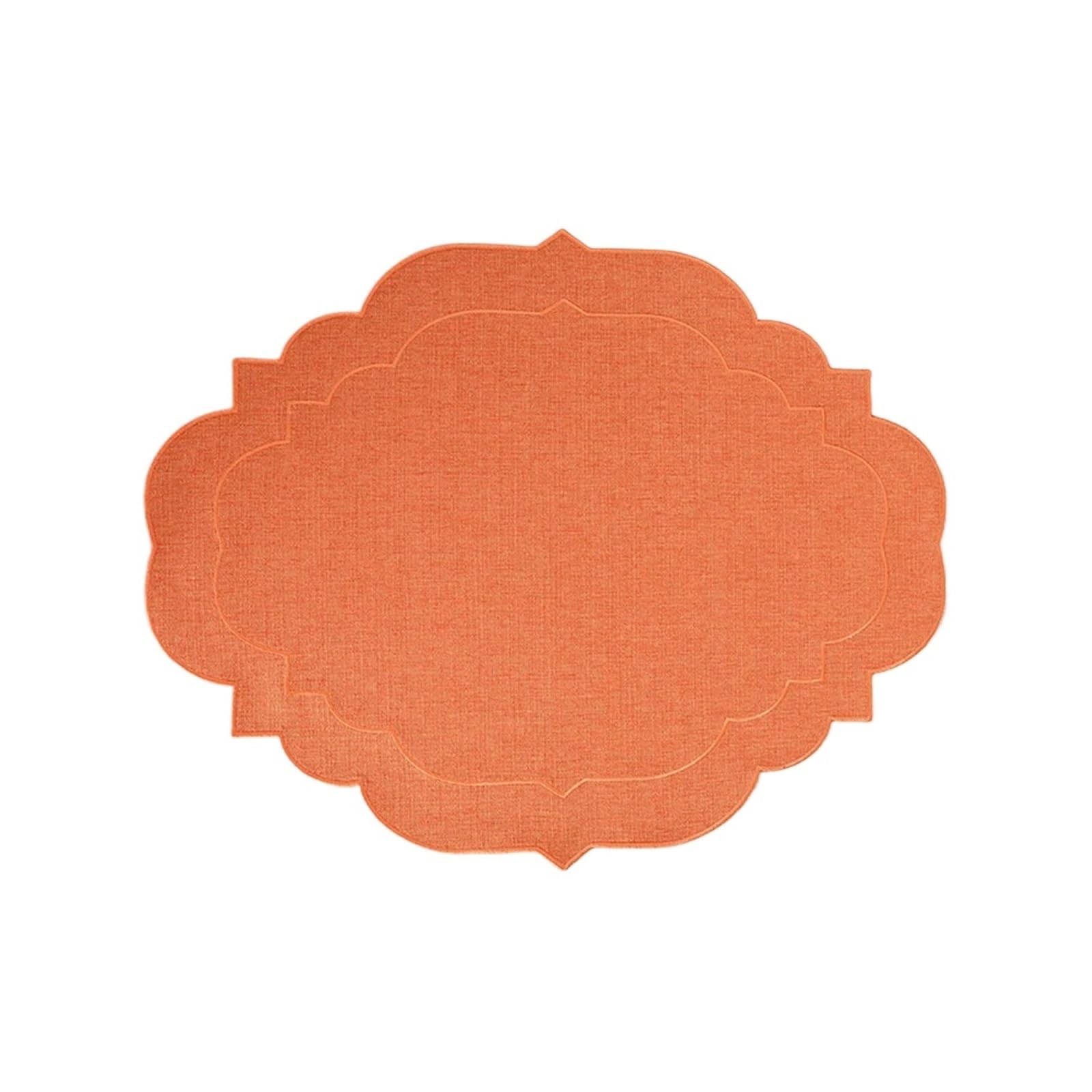 Napperon orange de table lavable 45x35cm dessous de verre chic