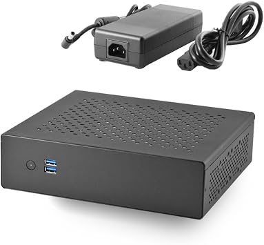 MITXPC MX500-USB3 Industrial Fanless Mini-ITX Case with Dual USB 3.0 Port w/ 120W Internal Power Supply, 120W AC Adapter