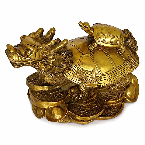 Wenmily Feng Shui Wealth Prosperity Brass Dragon Turtle...