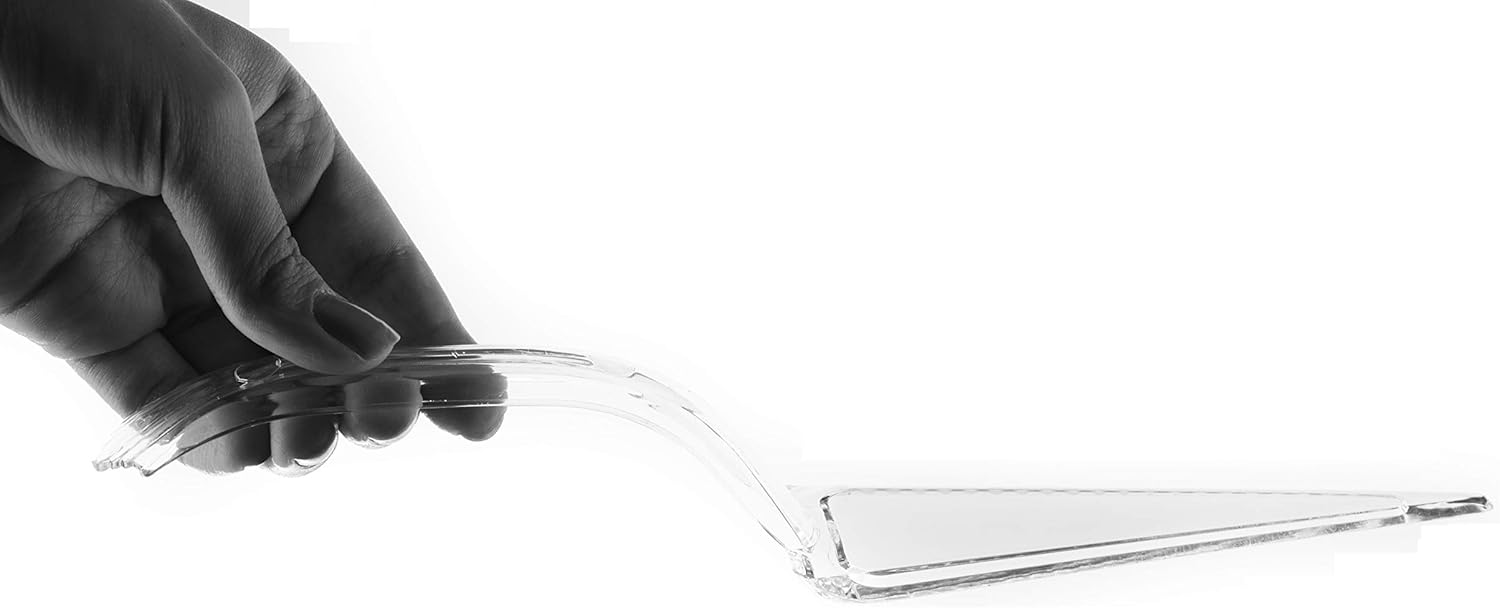 [36 PACK] Clear Disposable Plastic Cake Servers - Pie Servers 10 Inch Disposable Cake Cutter, Cake Lifter, Premium Serving Utensils, Wedding Flatware Great for Cake, Pies, Serving Desserts, Cutting