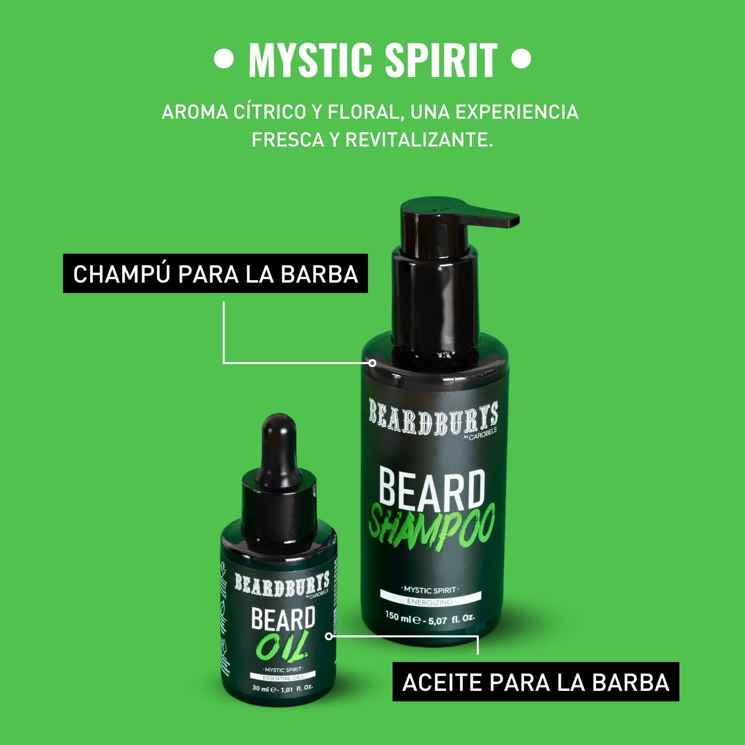 Beardburys - Kit per la cura della barba, da uomo, professionale, shampoo per barba, olio per barba, beauty case, aroma agrume, vegano, regali originali per uomo