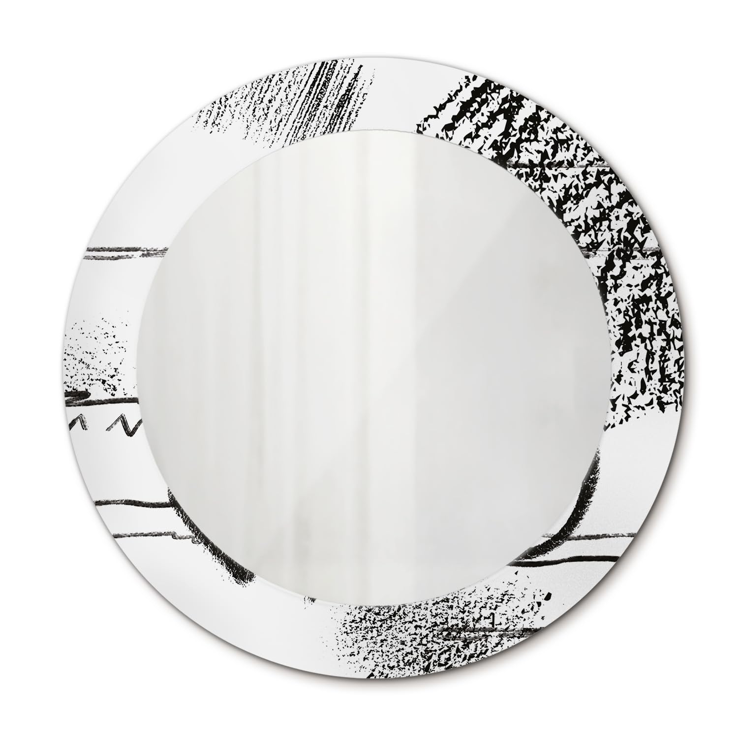 Miroir avec impression graffiti pour illuminer un mur sombre et moderniser votre salon