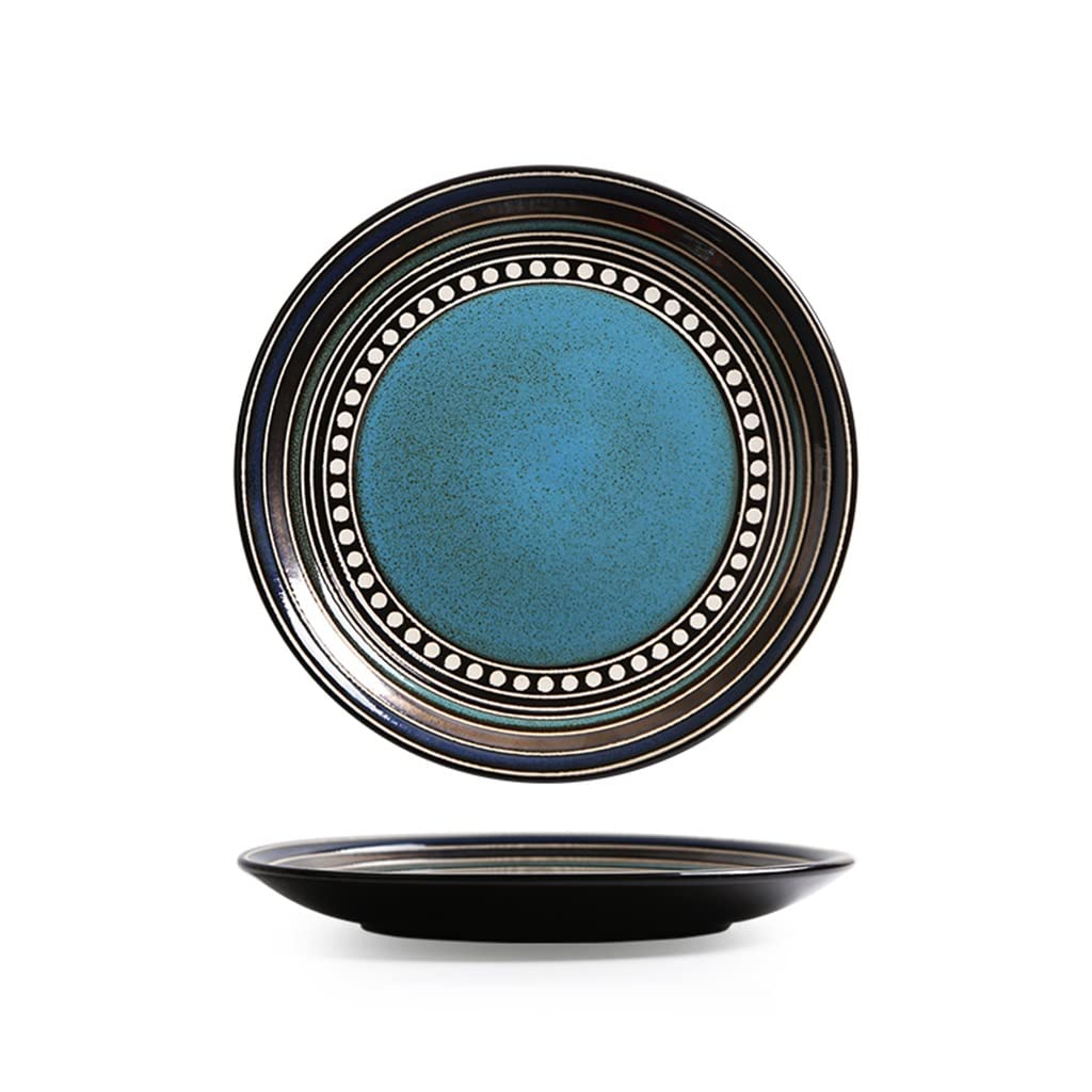 NZPOST Style Dinner Plate Ceramic Dinner Plate Steak Cake Dessert Fruit Vegetable Salad Tableware (D As sh