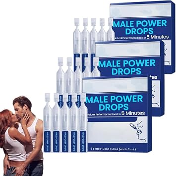 Male Power Drops,Delay Drop for Long Last Men,Drops for Strong Men, Fast-Acting Results,Instant Energy & Stamina Support 3 box