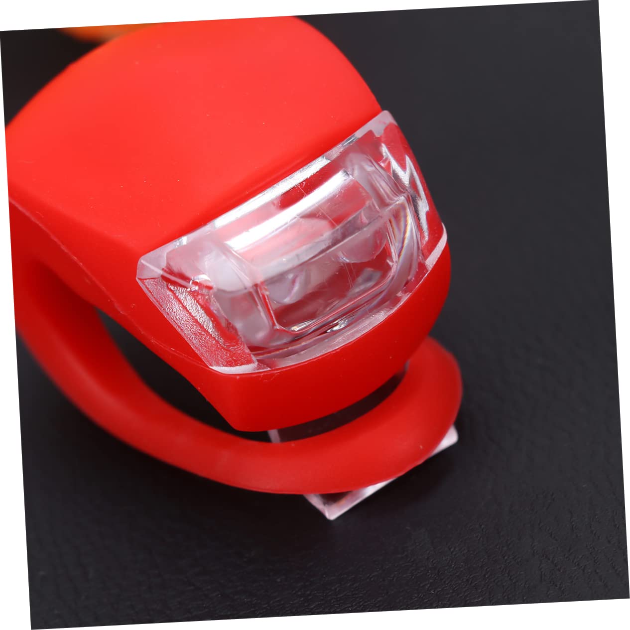 SUPVOX 6Pcs Bike Light Silicone LED Warning Lamps for Night Riding Front Rear Bicycle Lights Red Black White Easy Install Switch Shower