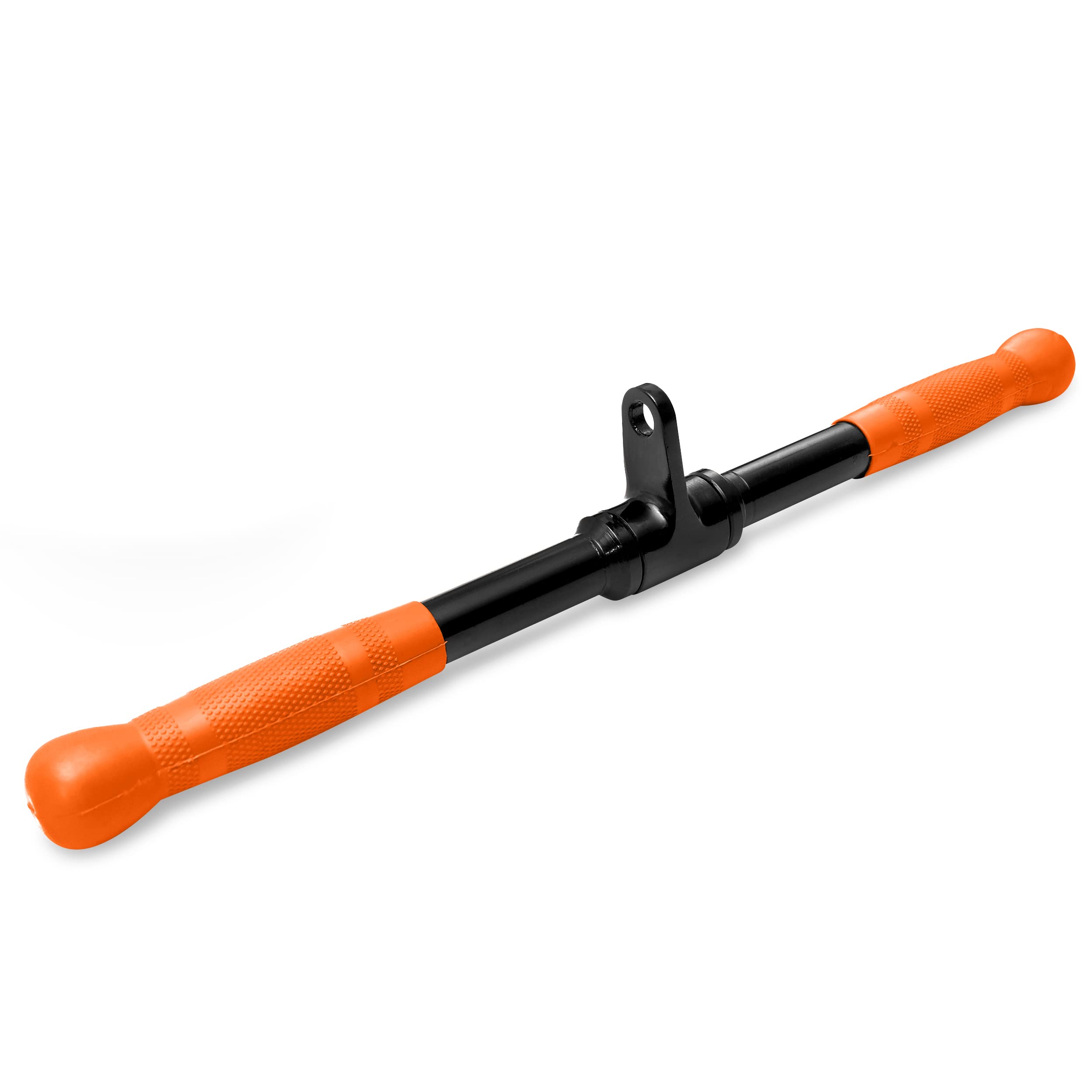 SQUATZ LAT Straight Pull Down Bar - Non-Slip Handles Cable Attachment with Revolving Swivel, Fit Nicely for all Cable Machine Systems, for Muscle Building, Exercises Triceps Back Muscles