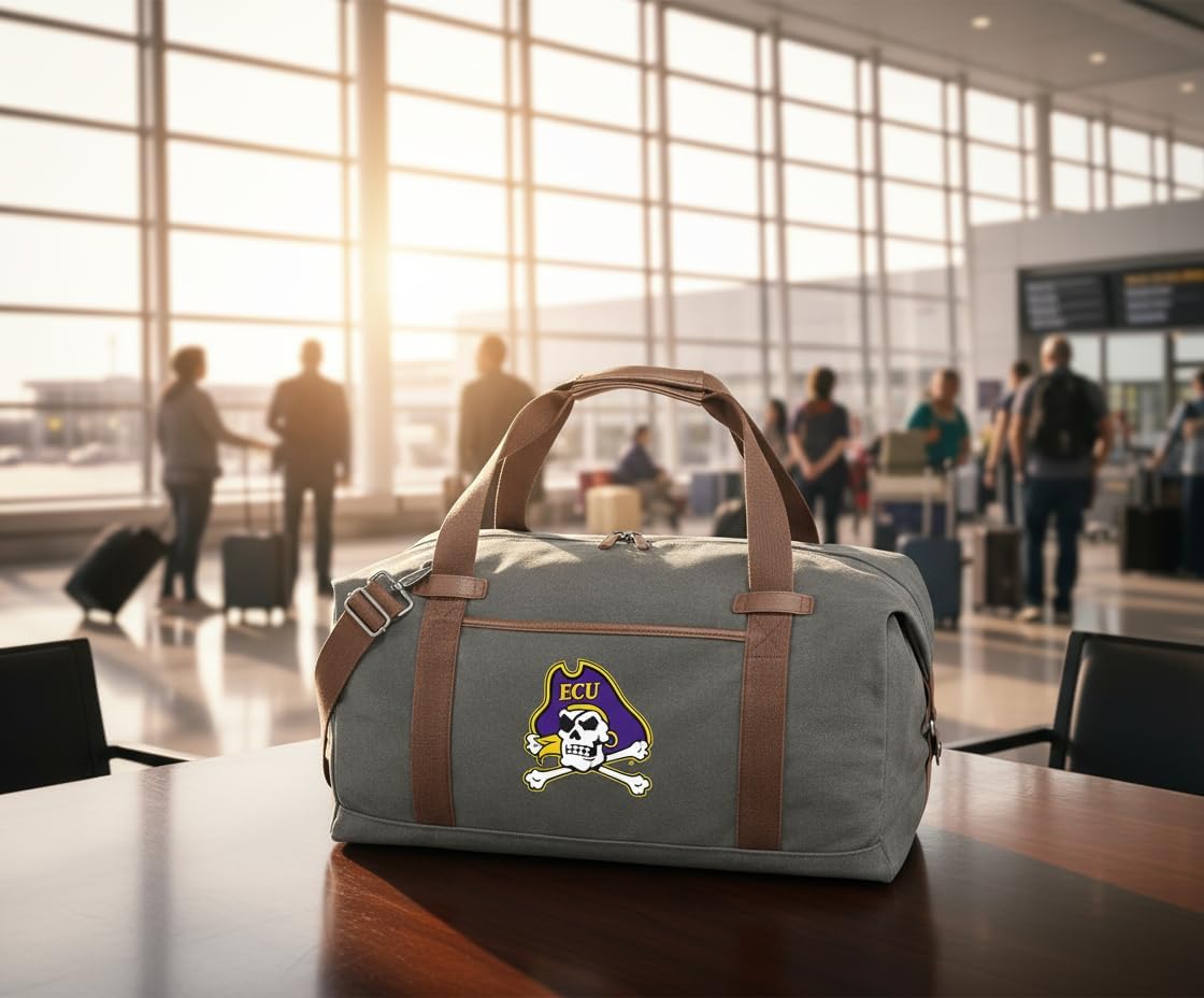 ECU Duffel Bag - Carryon, Overnight Travel Bag, Rich Canvas Fabric For East Carolina Fans and Alumni