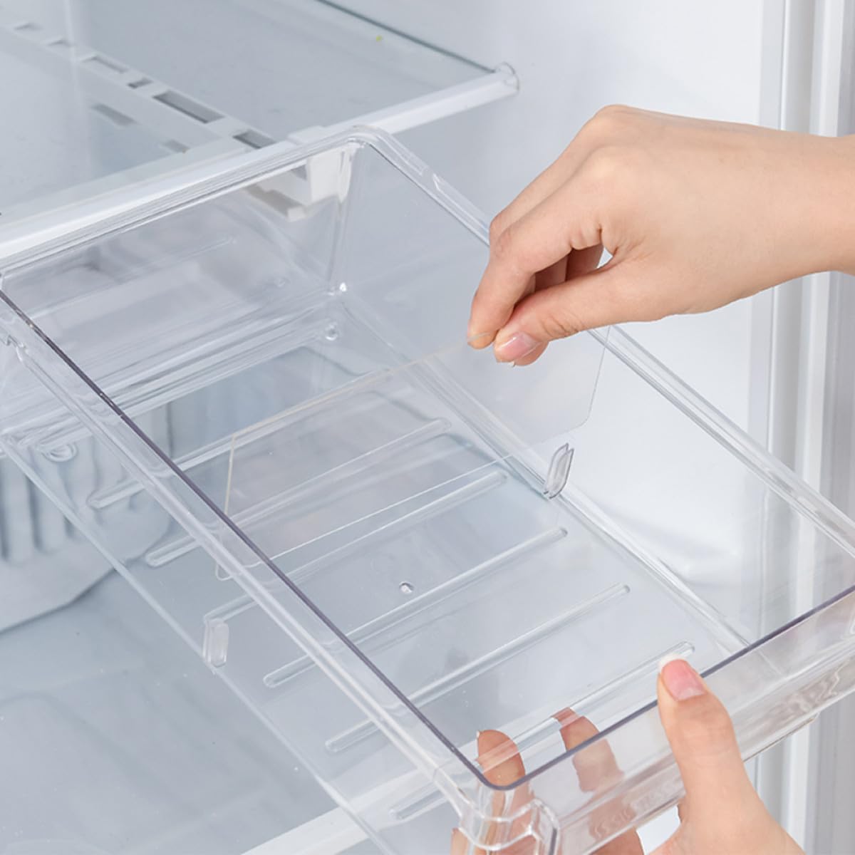 Tofficu Contenitore Organizzatore Frigorifero e Alimenti Sospeso per Design in Trasparente Abs Resistente Non Deformabile Classificatore Cucina e Ristorante