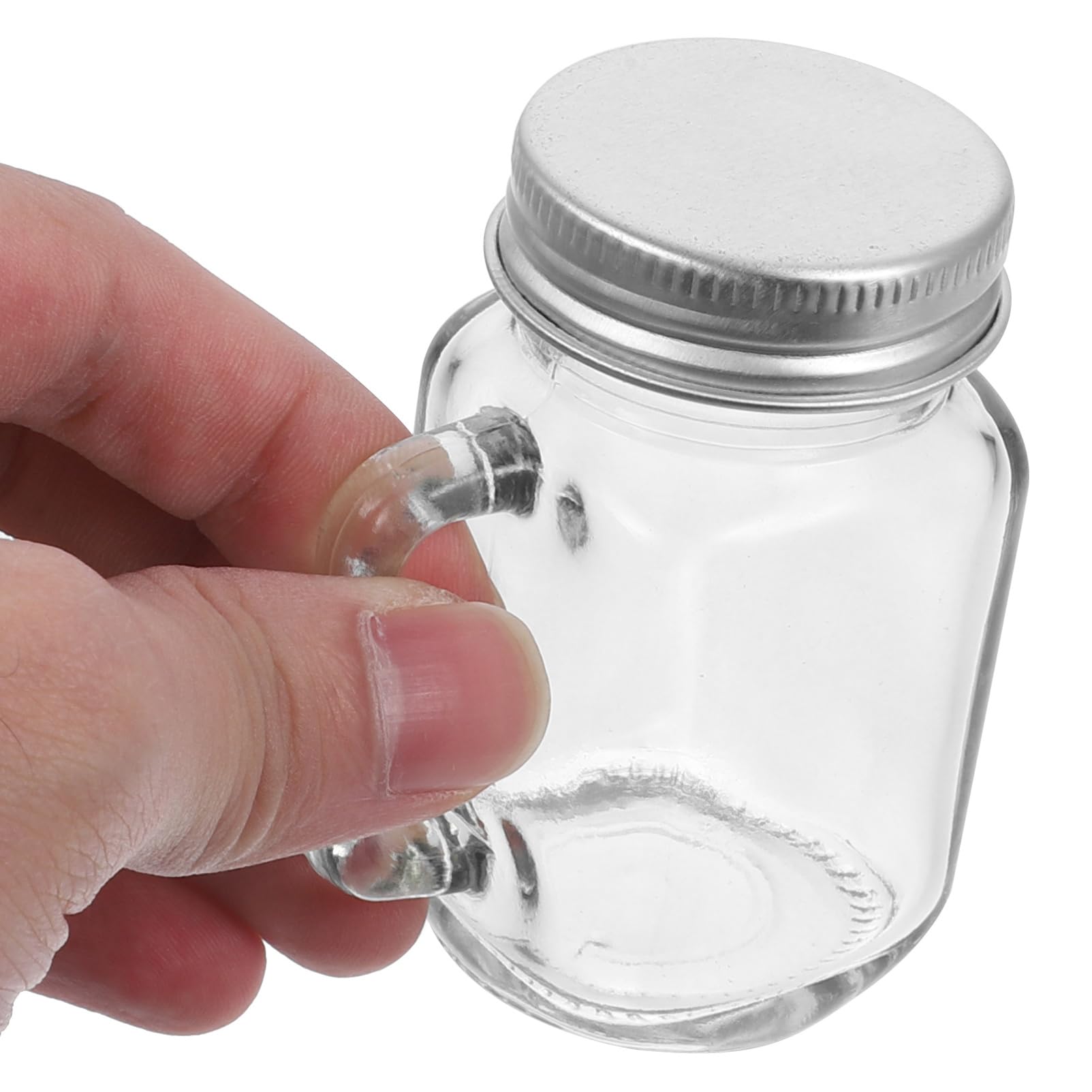 Zerodeko 16 Stück Mini Glasgefäße mit Deckel Teiliges Wiederverwendbare Marmeladengläser für Tee Kaffee Aufbewahrung Spülmaschinenfest für Küche und Diy Projekte