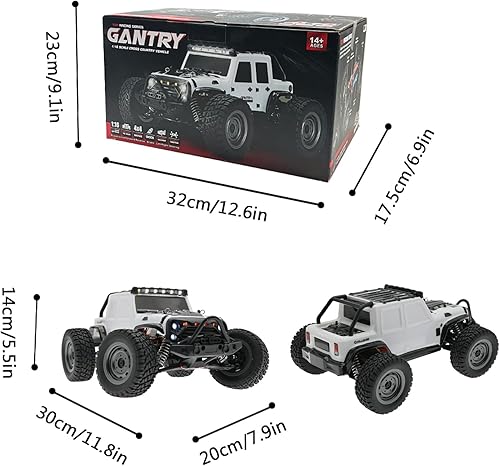 Miniatura 4 de SCY16103 116 RC Car 4X4 RC Truck 35 Kmh RC Cars 2.4GHz 4CH 4WD 390 Class Motor Camión de control remoto con 3 baterías recargables de 1500 mAh