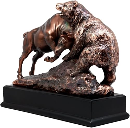 Miniatura 4 de Ebros Gift Wall Street - Estatua de oso de bronce galvanizado con base, ideal para inversores, administradores de dinero, amantes de la naturaleza y