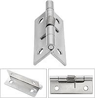 Vista 5 de Hordion 4 bisagras de resorte de 2 pulgadas de longitud de acero inoxidable 304, bisagras con resorte de cierre automático, bisagra de puerta