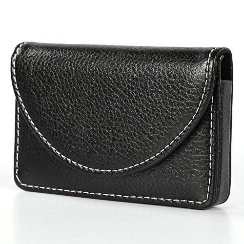 Kingfom Pu Leather Business Card Holder Name Card Case Credit Card Wallet Universal Card Holder With Magnetic Shut Black(Hold 25 Pcs Of Cards) #TOP1
