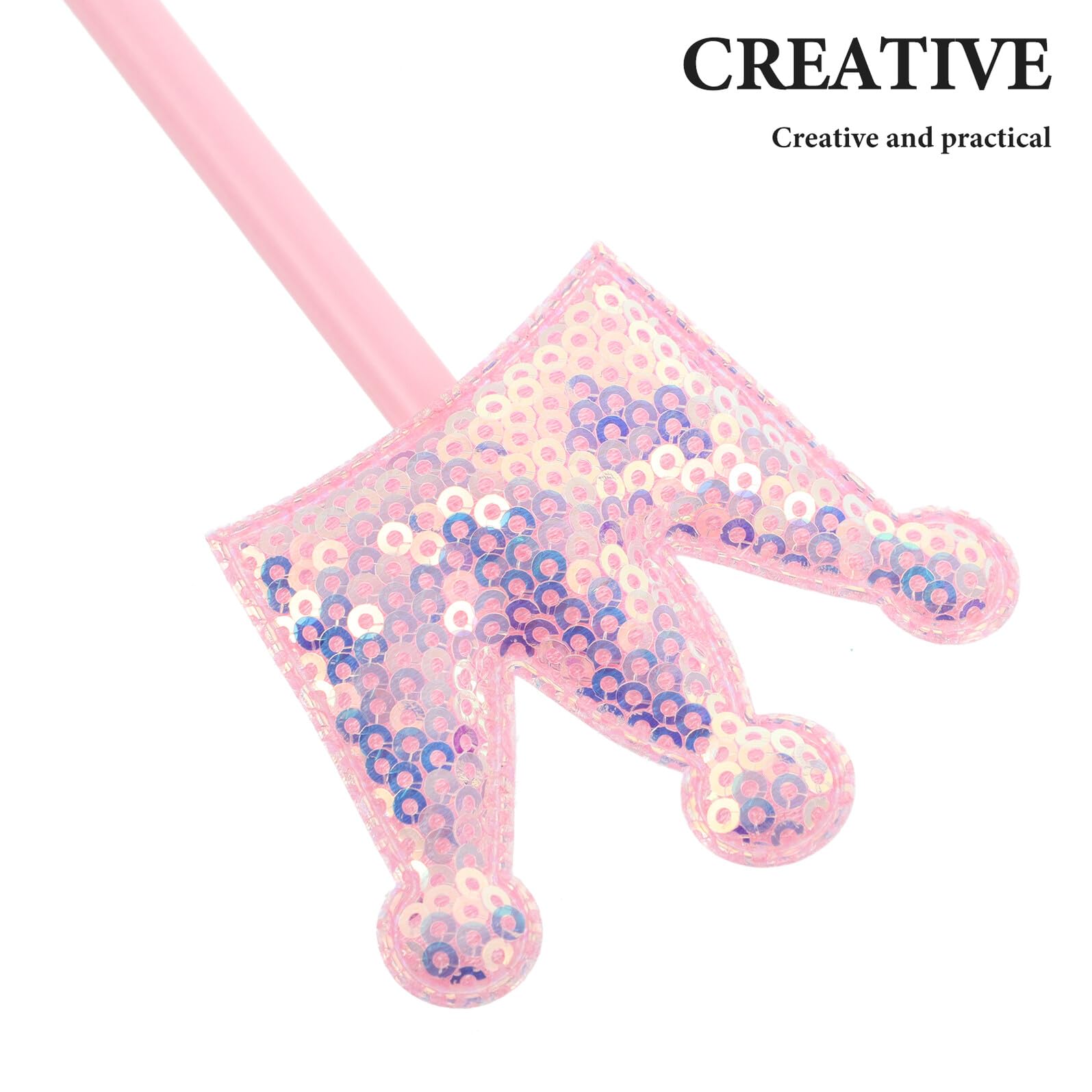 5 Pièces Stylos Bille Créatifs Paillettes Spirale avec Couronne Stylos Portables pour Filles Femmes Étudiants à École ou Cadeaux Anniversaire Roses