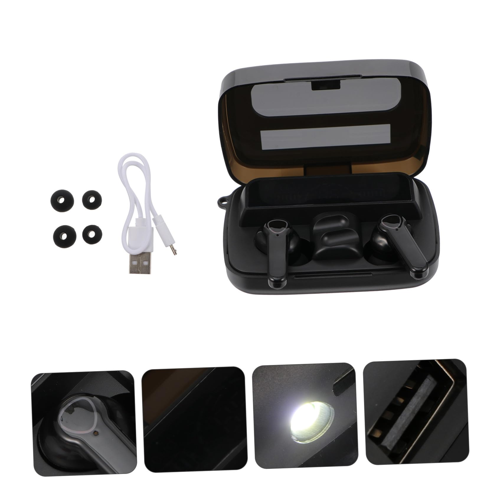 SHINEOFI Auricolari Sportivi Wireless Cuffie Stereo Impermeabili Tappi per Orecchie con Chip di Aggiornamento Effetto di Ascolto Chiaro e Vivido Controllo Intelligente Riduzione del Rumore