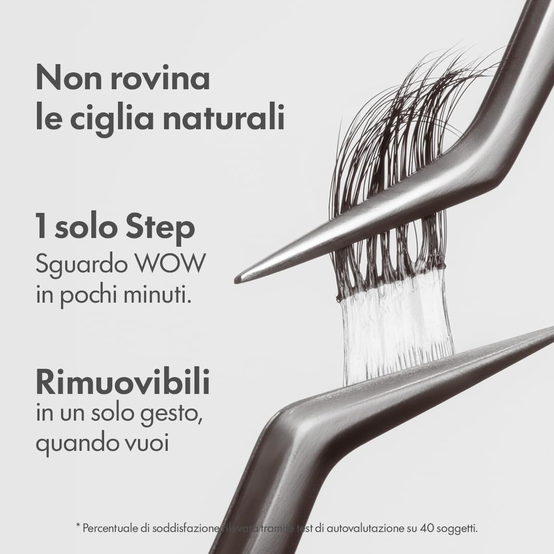 CLEAN GIRL Press&Go - Starter Kit Extension Ciglia + Pinzetta | Kit Ciuffetti Ciglia Finte Senza Colla 3D Vegan, Dermatologicamente Testate - Effetto No Make-up - Resistenti all'Acqua