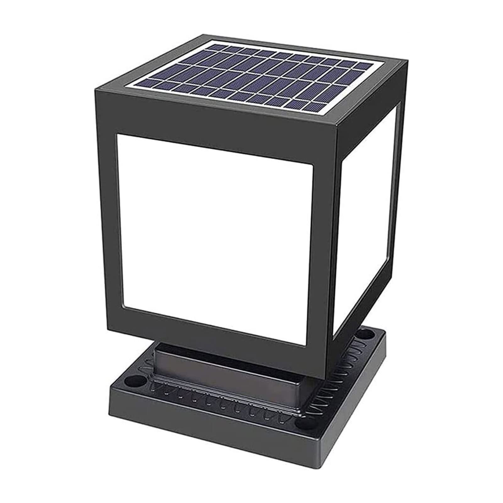 Lanterne de colonne solaire étanche ABS à diffusion grand angle et balisage chaleureux