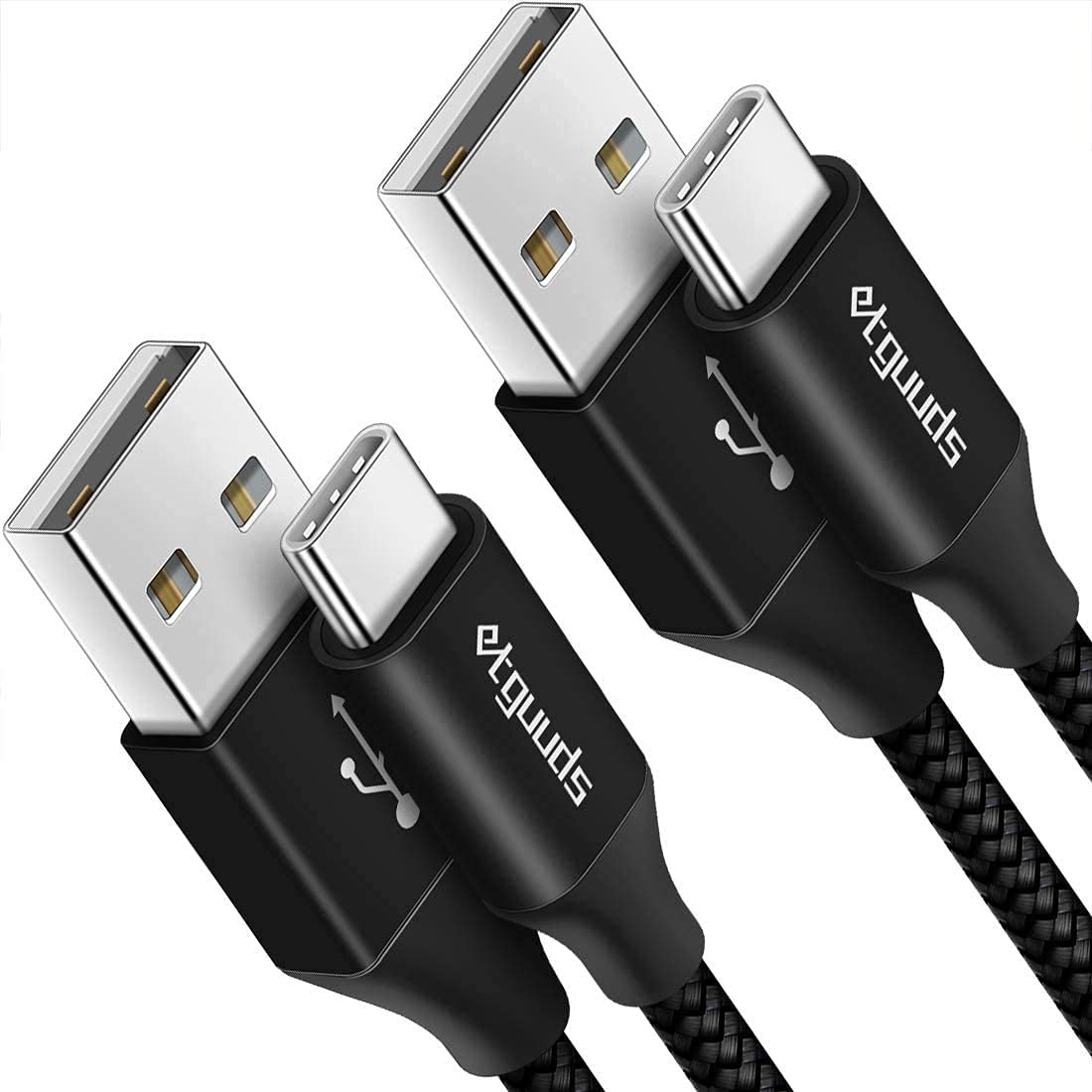 etguuds [2-Pack,10ft Long USB C Cable Fast Charging, Nylon Braided USB A to Type C Charger Cable Compatible with Samsung Galaxy Note 20/10/10+/9/8, S10 S10E, S20 S9 S8 Plus, A10e A20 A30 A40 A50 A70 : Electronics