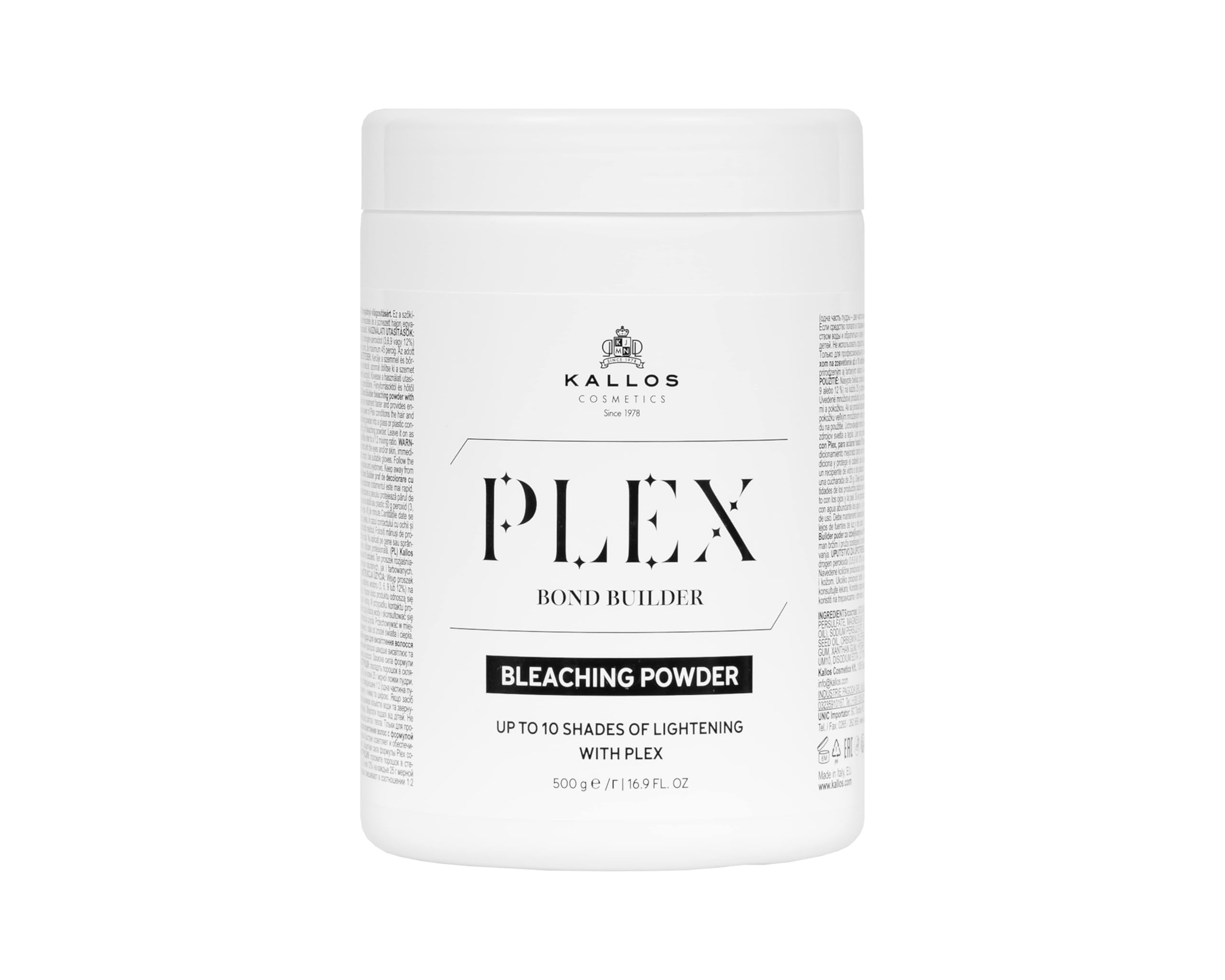 Kallos Plex Bond Builder Bleaching Powder for Professional Lightening 500 g – 16.9 oz