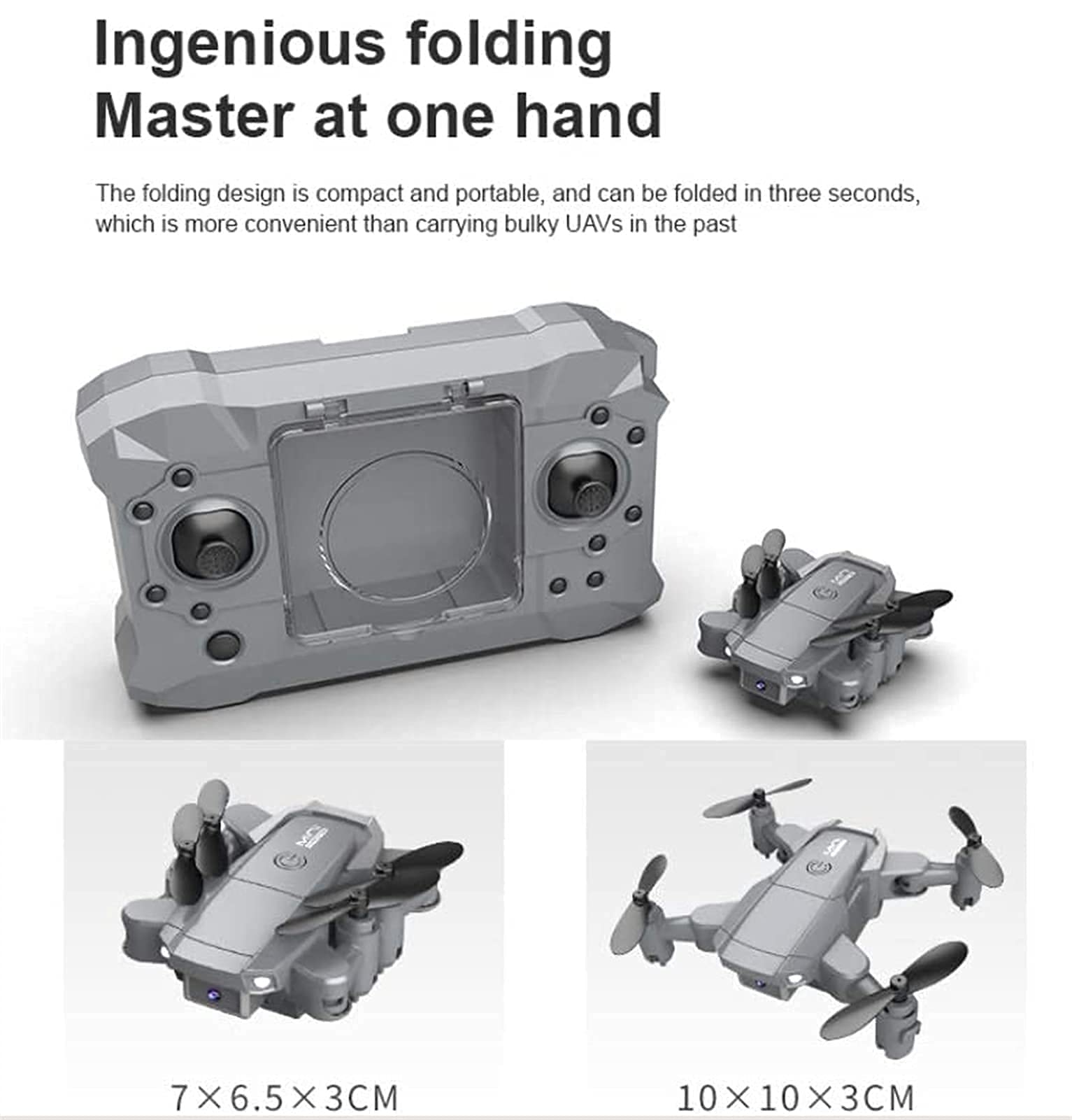 Drone para Adultos con cámara 4K UHD WiFi, FPV Quadcopter Plegable para Principiantes con Motor sin escobillas, Regreso a casa, GPS Sígueme (cámara 4k)