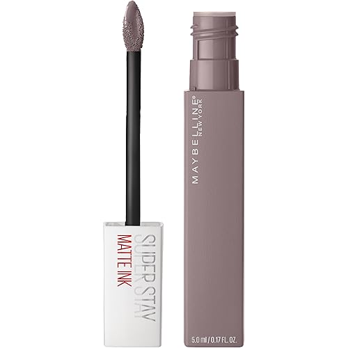 Maybelline Super Stay Matte Ink Liquid Lipstick Makeup, Long Lasting High Impact Color, Up to 16H Wear, Huntress, Muted Grey, 1 Count, Packaging May Vary